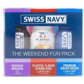 Swiss Navy Weekend Fun Pack - 3 Vibrant Flavors 2 Oz Water Based Lube